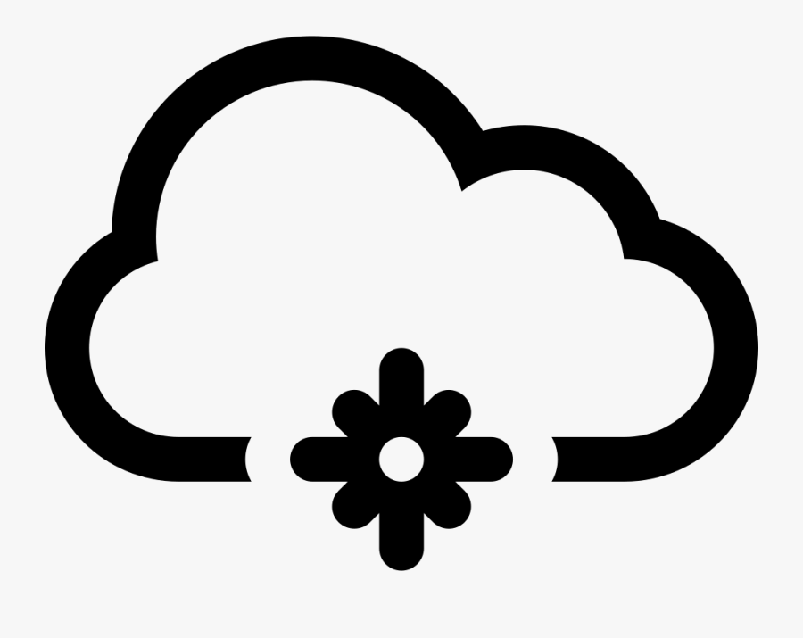 Snowflake Clipart Black And White Png - Weather Forecast Snow Symbol, Transparent Clipart