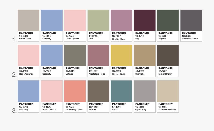 Clip Art Of The Year Coypalettes - Pantone Colors, Transparent Clipart