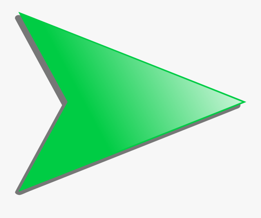 Green Arrow Point Png, Transparent Clipart