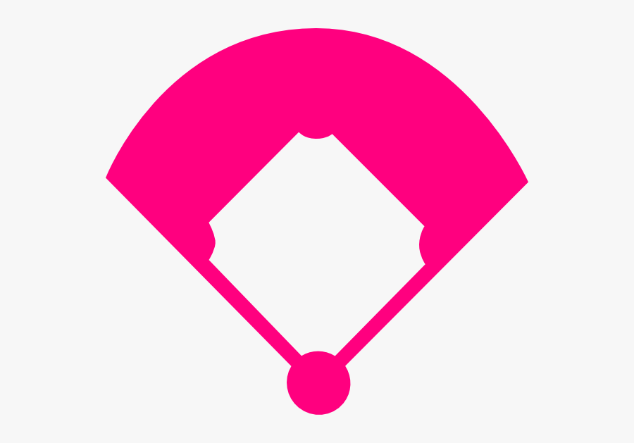 Baseball Clipart Pink - Baseball Diamond Vector, Transparent Clipart