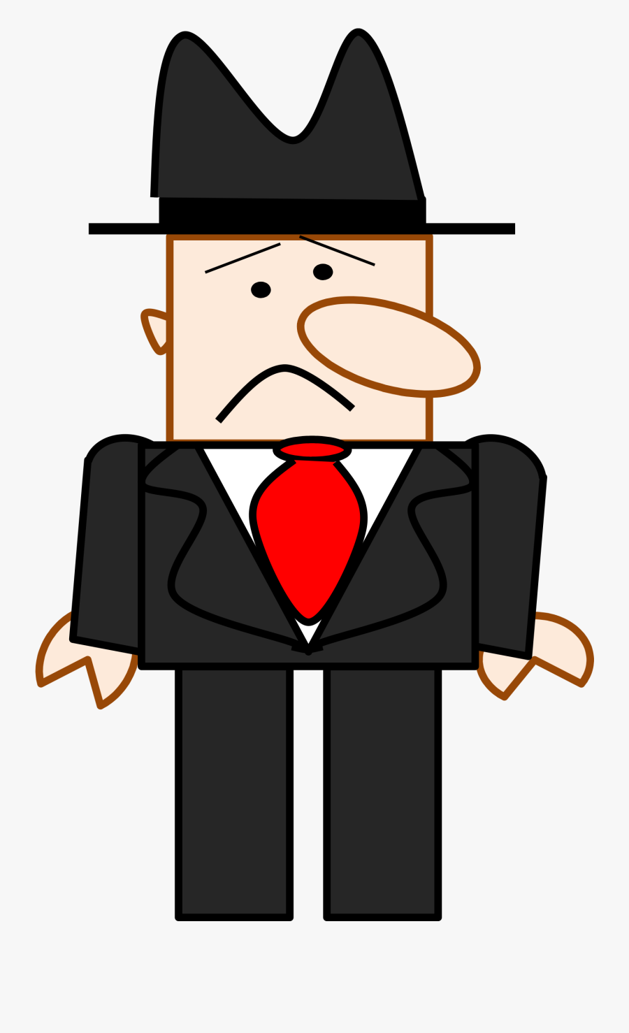 Cartoon Man Drawing Sadness Male - Rich Man Sad Cartoon, Transparent Clipart