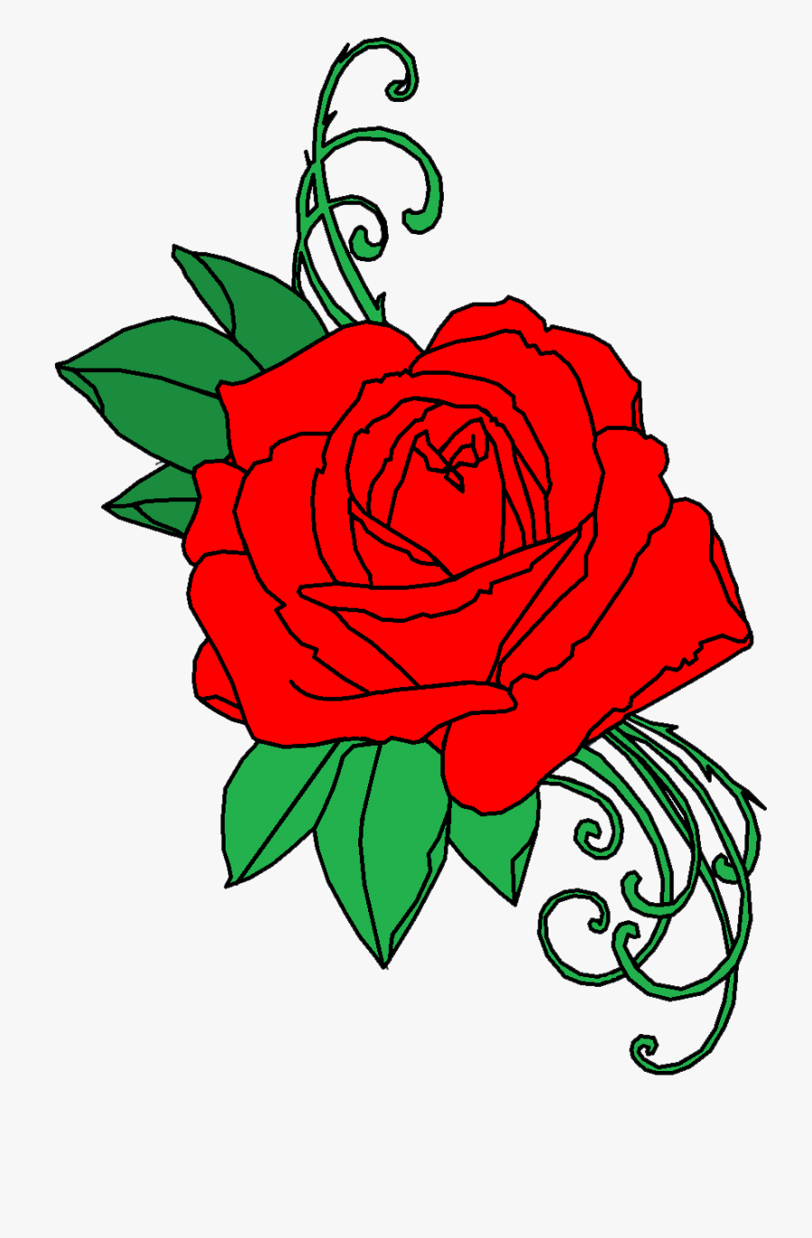 На белом листе бумаги нарисован красный цветок. Нарисовать розу. Розы на прозрачном фоне. Розы мультяшные.