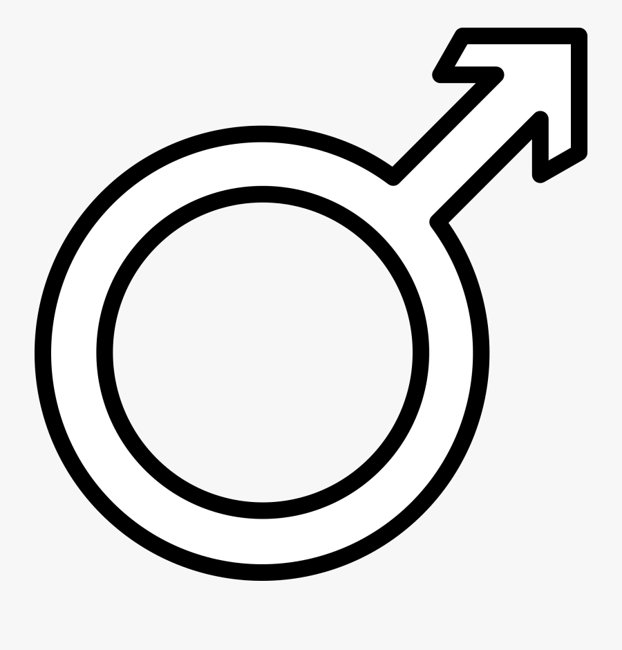 Male - Clipart - Male Sign White Png, Transparent Clipart