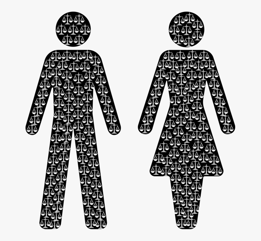 Outerwear,sleeve,joint - Gender Equality Black And White, Transparent Clipart