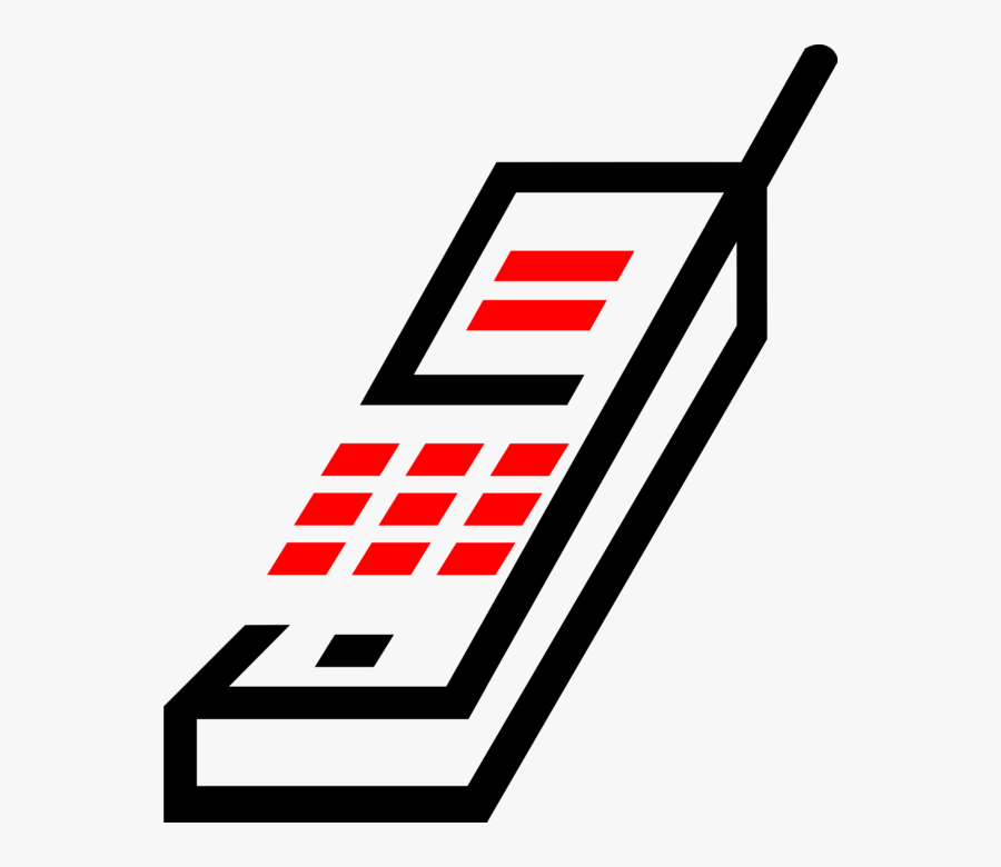 Vector Illustration Of Mobile Smartphone Phone Telephone, Transparent Clipart