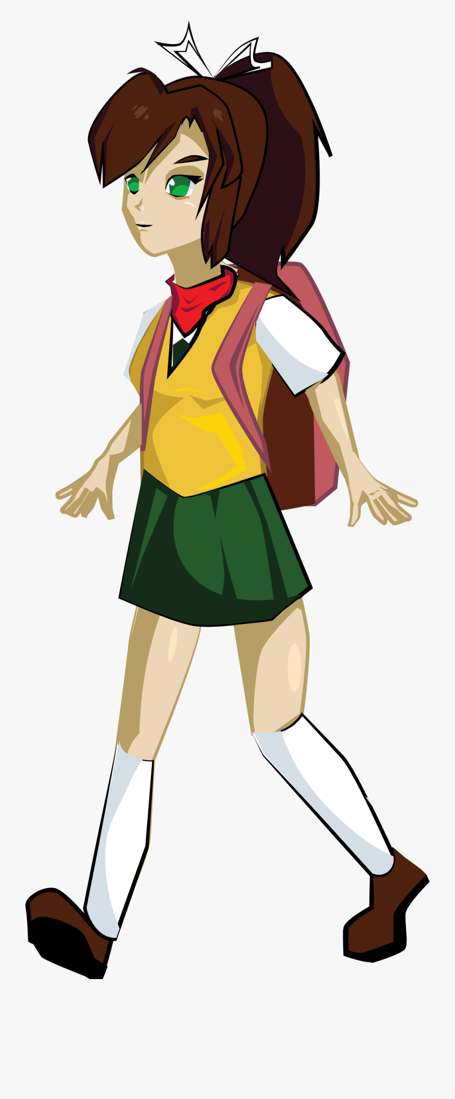 Teen Clipart Gir - Girl Is Walking Clipart, Transparent Clipart