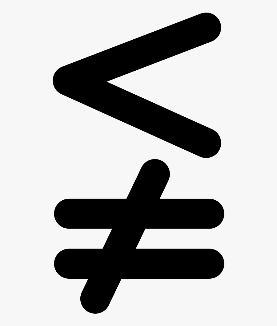 Less Than But Not Equal To Mathematical Symbol Comments - Exactly Equal To Symbol, Transparent Clipart