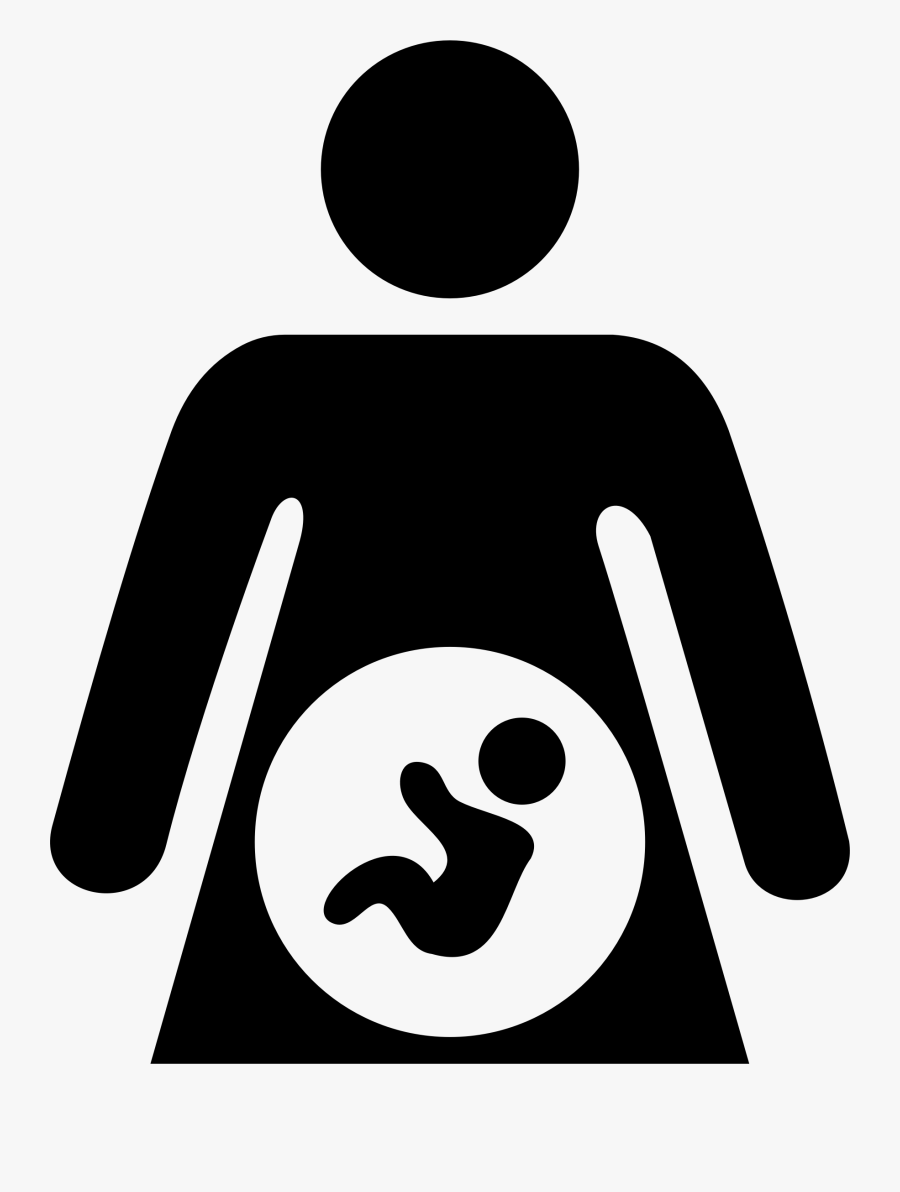 Clipart - Clip Art Pregnant Woman, Transparent Clipart