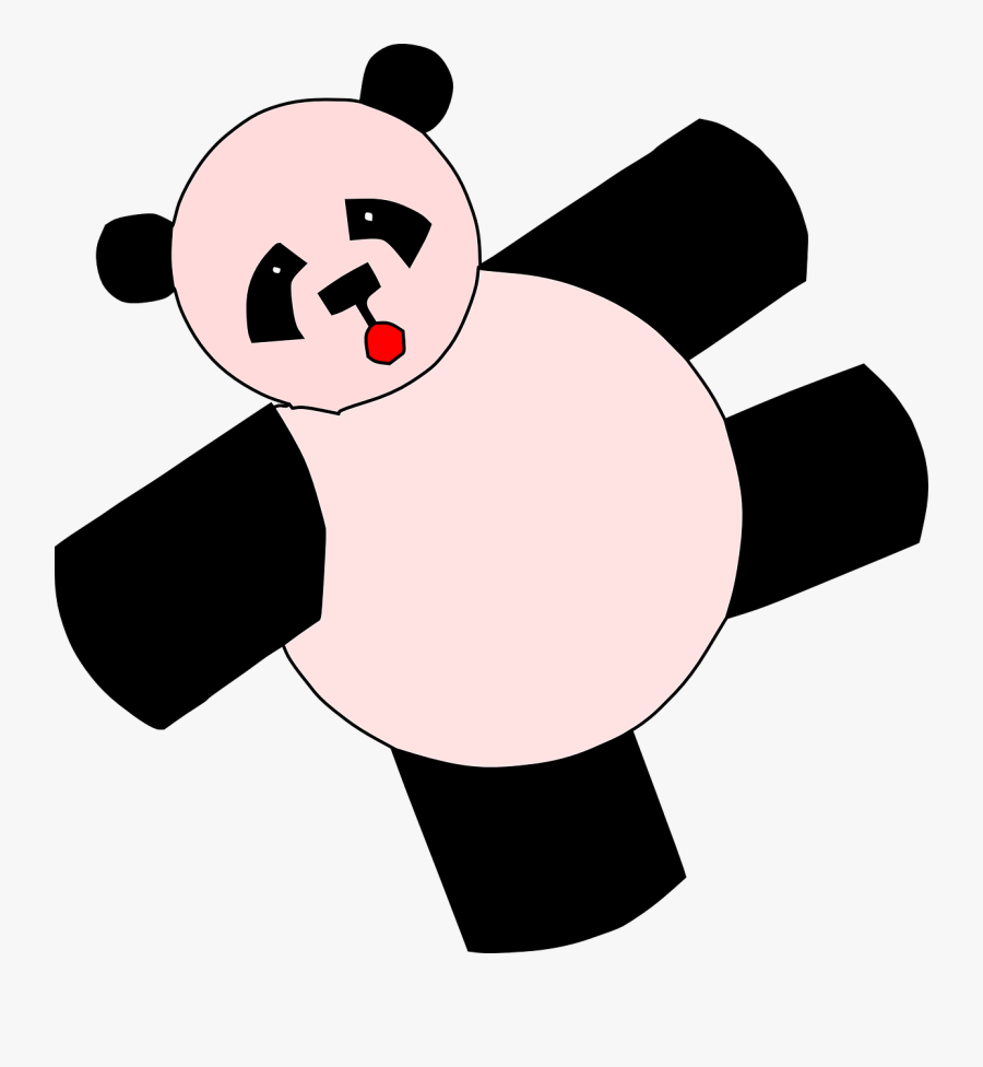 Cartoon Panda Bear Svg Clip Arts - Cartoon Panda Bear, Transparent Clipart