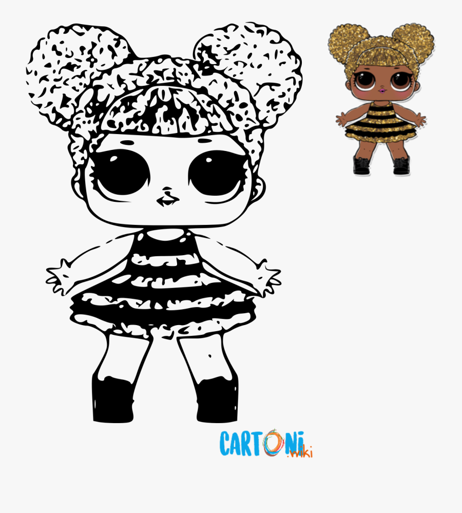 Lol Surprise Queen Bee Da Colorare Cartoni Animati - Roupa Da Lol Para Aniversario, Transparent Clipart