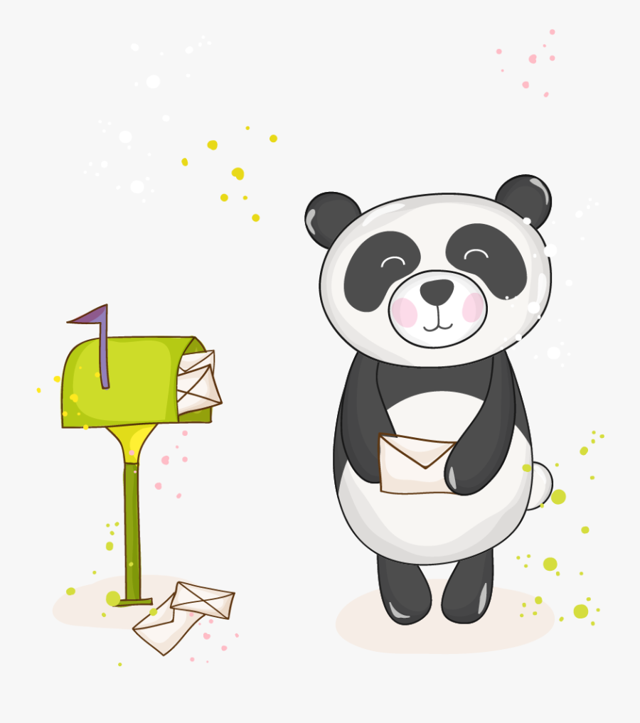 Giant Panda Bear Baby Shower Illustration - Giant Panda, Transparent Clipart