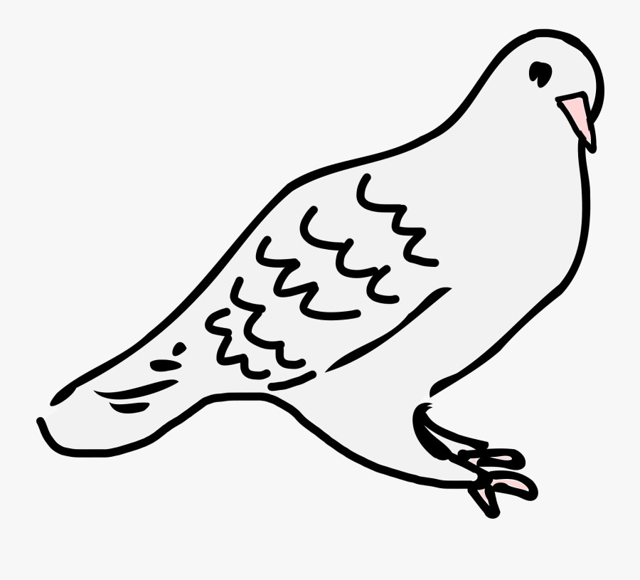 Dove Is Sitting - Sitting Dove Clipart Black And White, Transparent Clipart