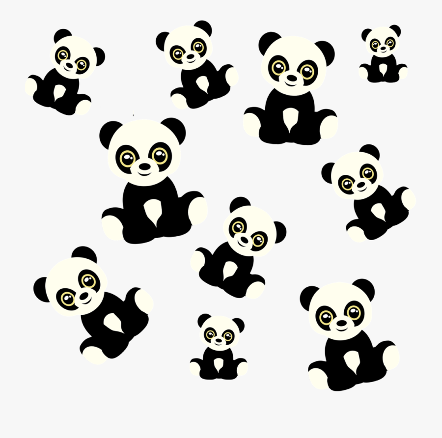 Transparent Panda Bear Clipart Black And White - Cartoon, Transparent Clipart