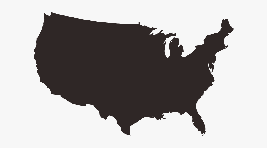 Us-outline - United States Silhouette Png, Transparent Clipart