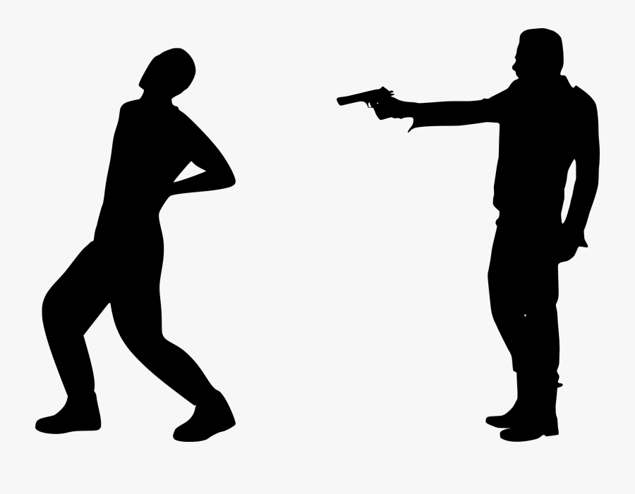 Murder Png - Person Shooting Another Person, Transparent Clipart