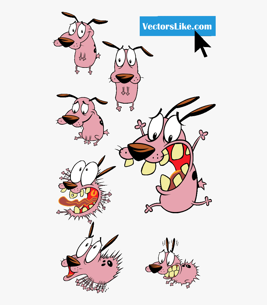 Courage The Cowardly Dog Characters - Cartoon Network Characters Courage The Cowardly Dog, Transparent Clipart