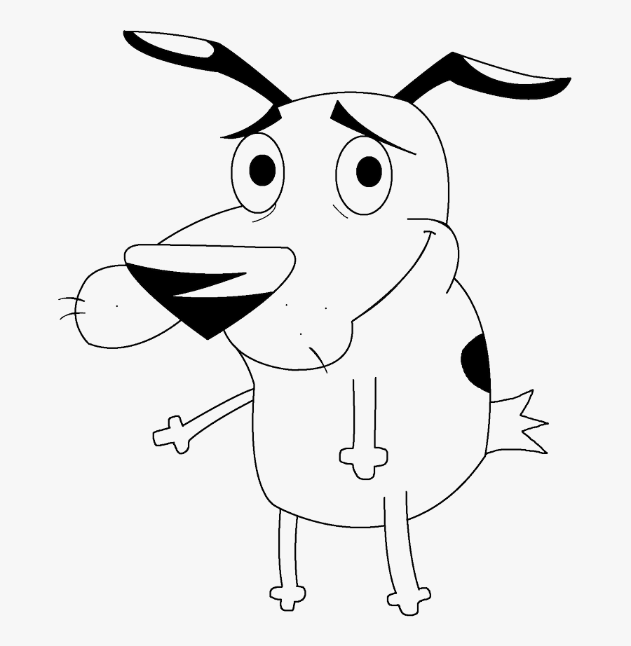 Courage Lineart - Cartoon, Transparent Clipart