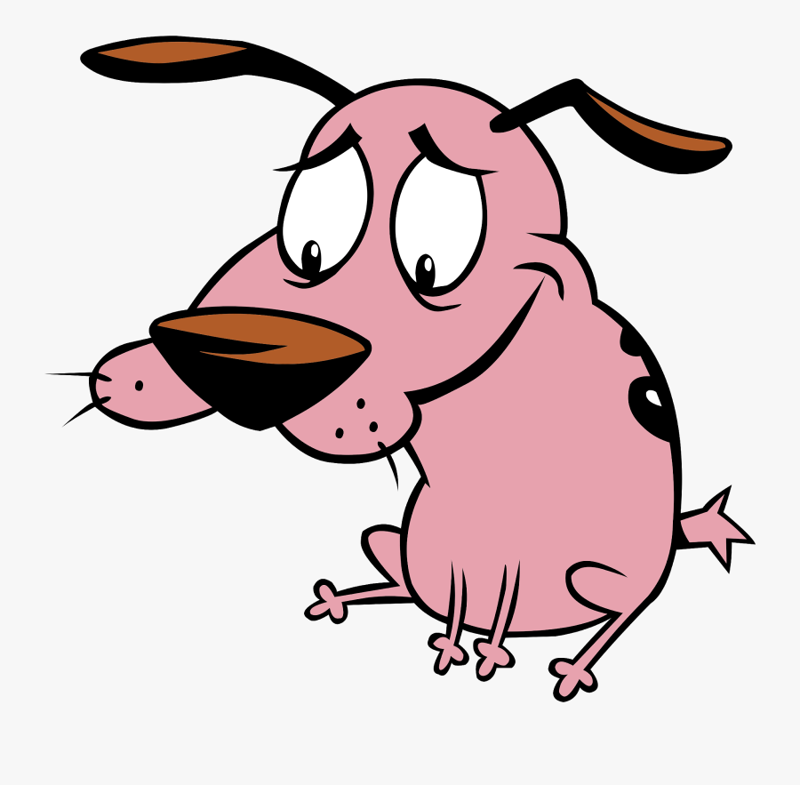 Courage The Cowardly Dog - Courage The Cowardly Dog Sitting, Transparent Clipart