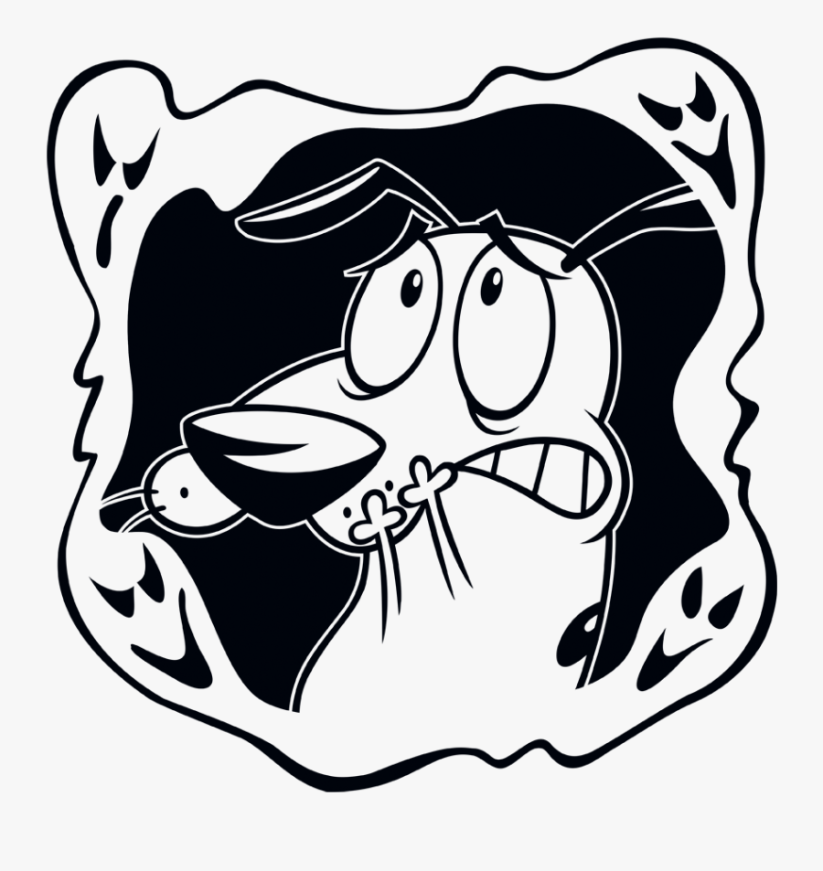 Courage The Cowardly Dog Black And White, Transparent Clipart