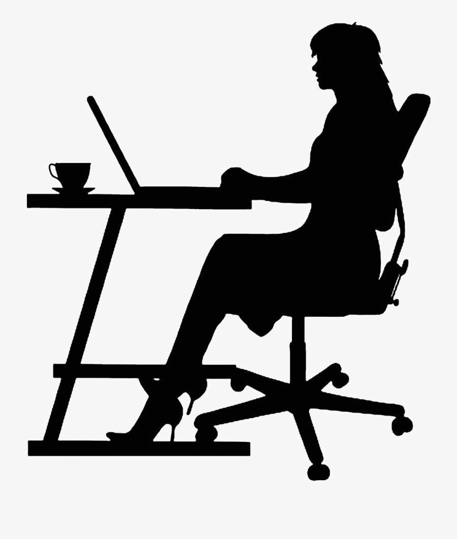 Free Image On Pixabay - Secretary Clipart Black And White, Transparent Clipart