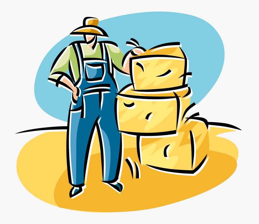 Farmers Clipart Farmer Harvesting Crop - Cartoon, Transparent Clipart