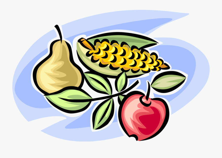 Vector Illustration Of Fall Or Autumn Harvest Fruit, Transparent Clipart