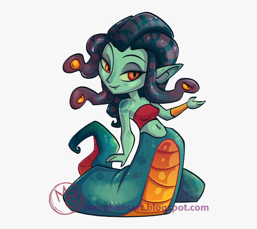 Medusa Clipart Cute - Medusa Chibi, Transparent Clipart