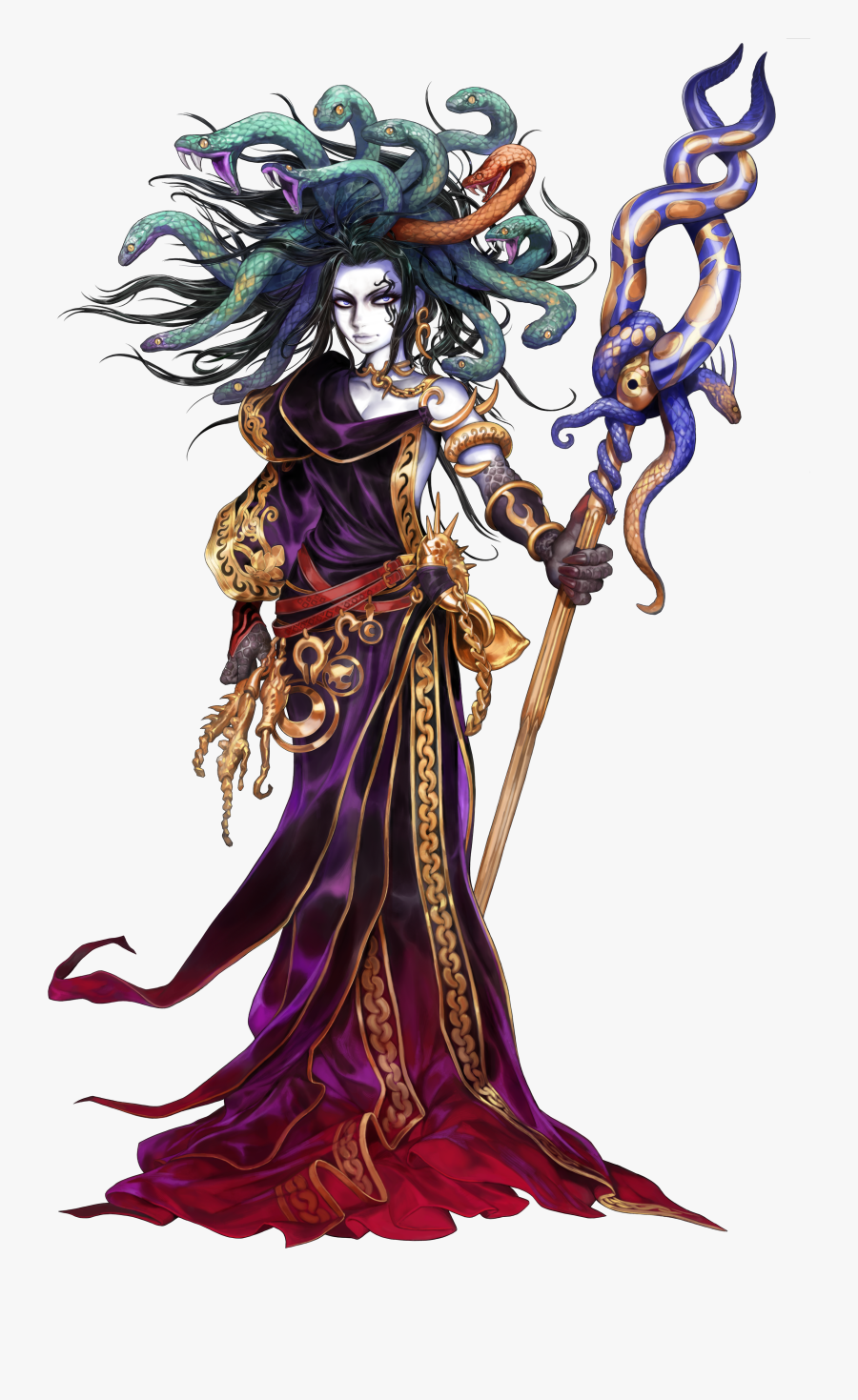 Clip Art Medusa Back Tattoo - Kid Icarus Uprising Medusa, Transparent Clipart