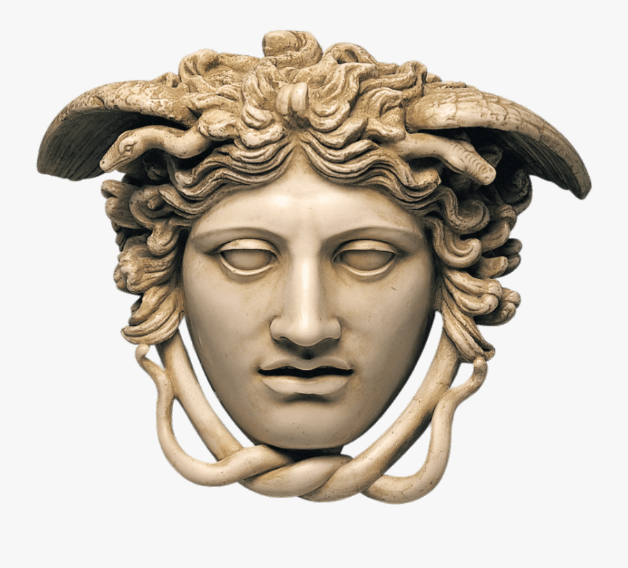 White Medusa Head - Gorgo Medusa, Transparent Clipart