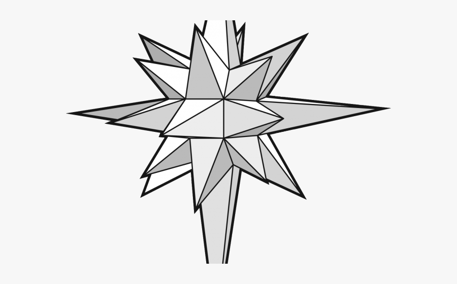 Transparent 3d Star Png - 3d Star Of Bethlehem, Transparent Clipart