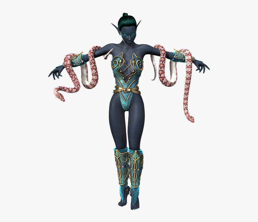 Woman Snake Amazone - Snake Woman Png, Transparent Clipart