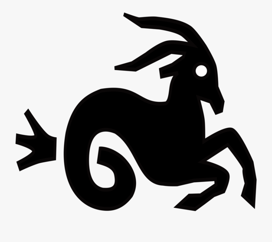 Silhouette,logo,deer - Capricorn Vector Png, Transparent Clipart