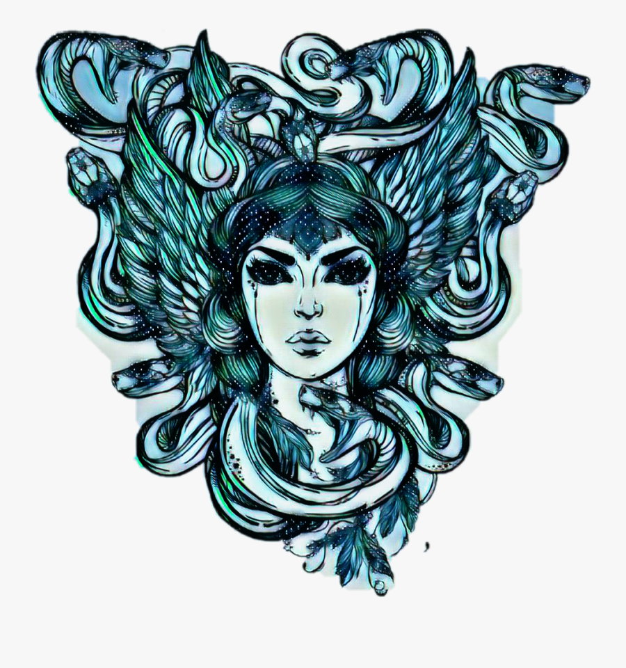 #medusa - Mujer Con Cabello De Serpiente, Transparent Clipart