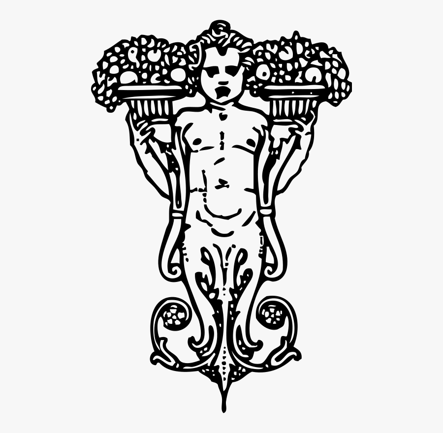 Figurehead Ornament - Clipart Vintage Ornament Vector Free Png, Transparent Clipart