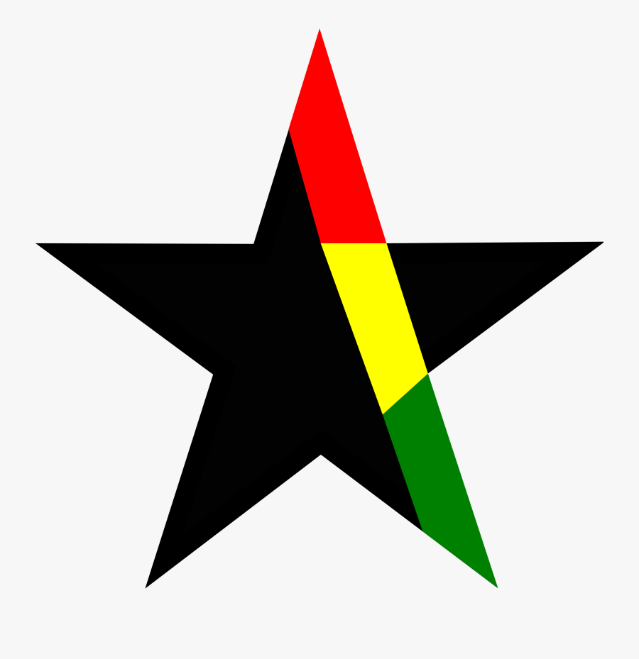 Black Star Clip Art - Black Star Ghana Flag, Transparent Clipart