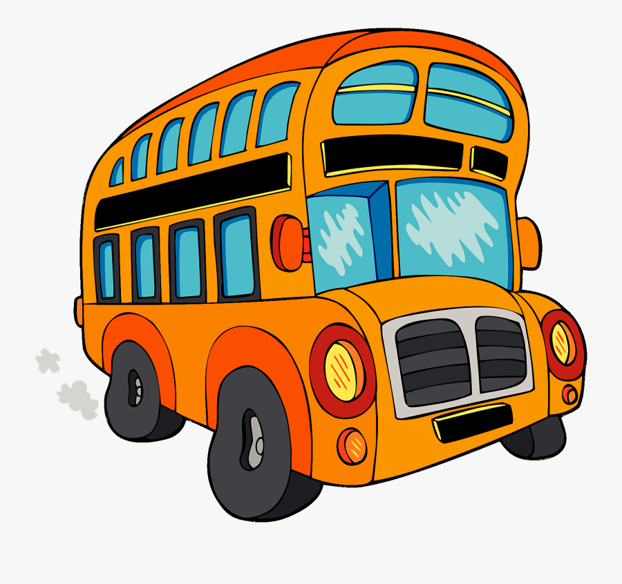 Bus Clipart Animated - Fun Bus, Transparent Clipart