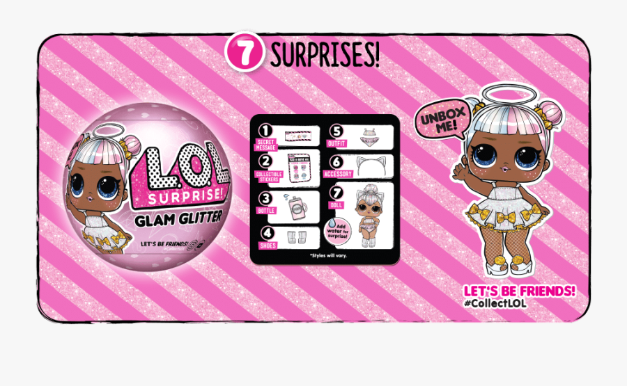 Lol Glam Glitter Series Surprises - Lol Surprise Con El Mensaje Secreto, Transparent Clipart