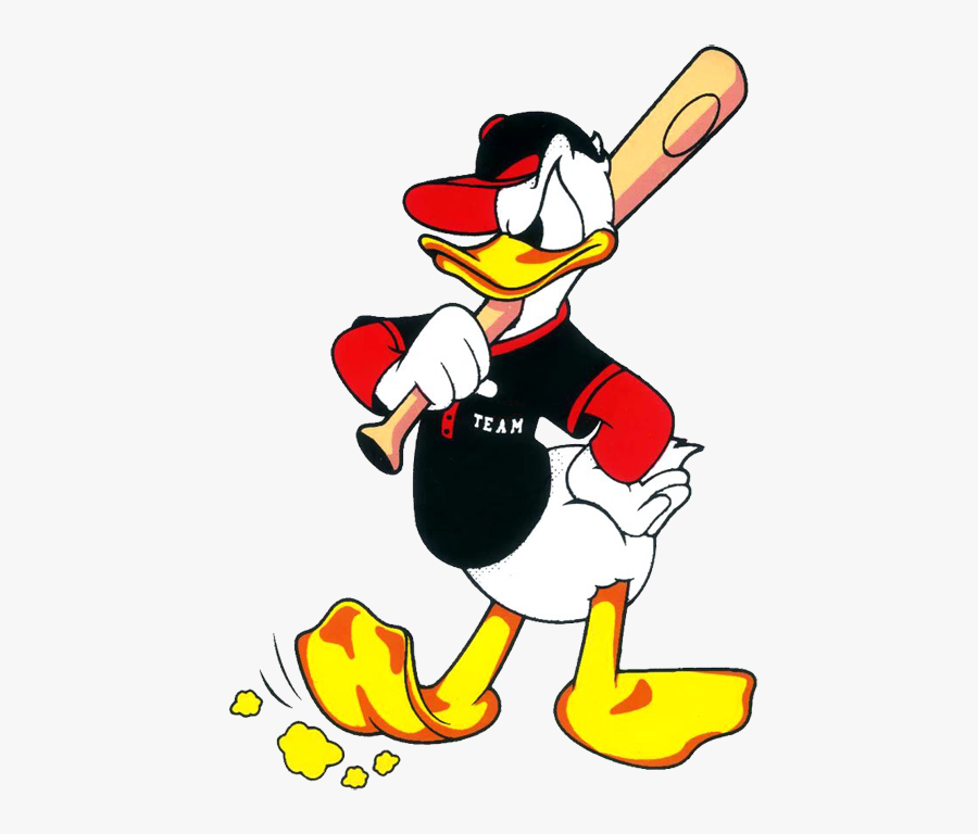 Duck With Baseball Bat, Transparent Clipart