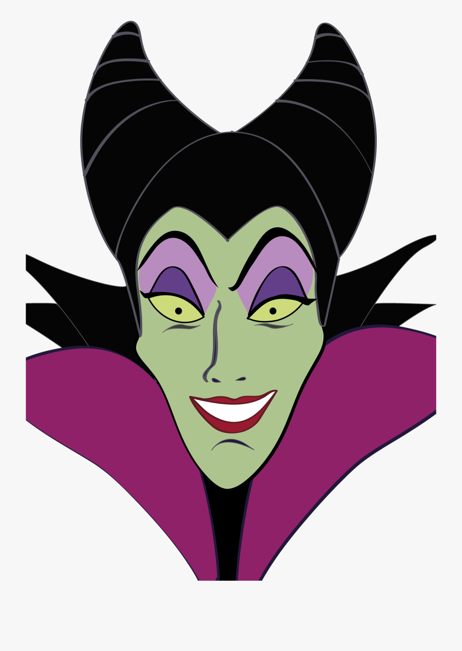Maleficent Evil Queen Walt Disney Villain - Maleficent Clipart Face, Transparent Clipart