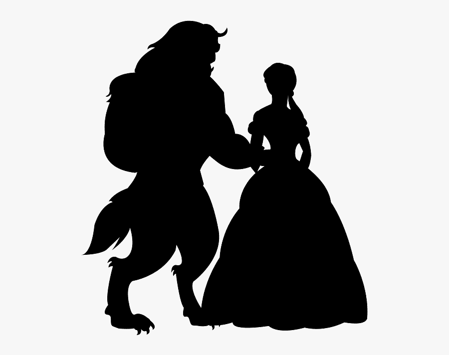 Beauty And The Beast Silhouettes , Free Transparent Clipart - ClipartKey