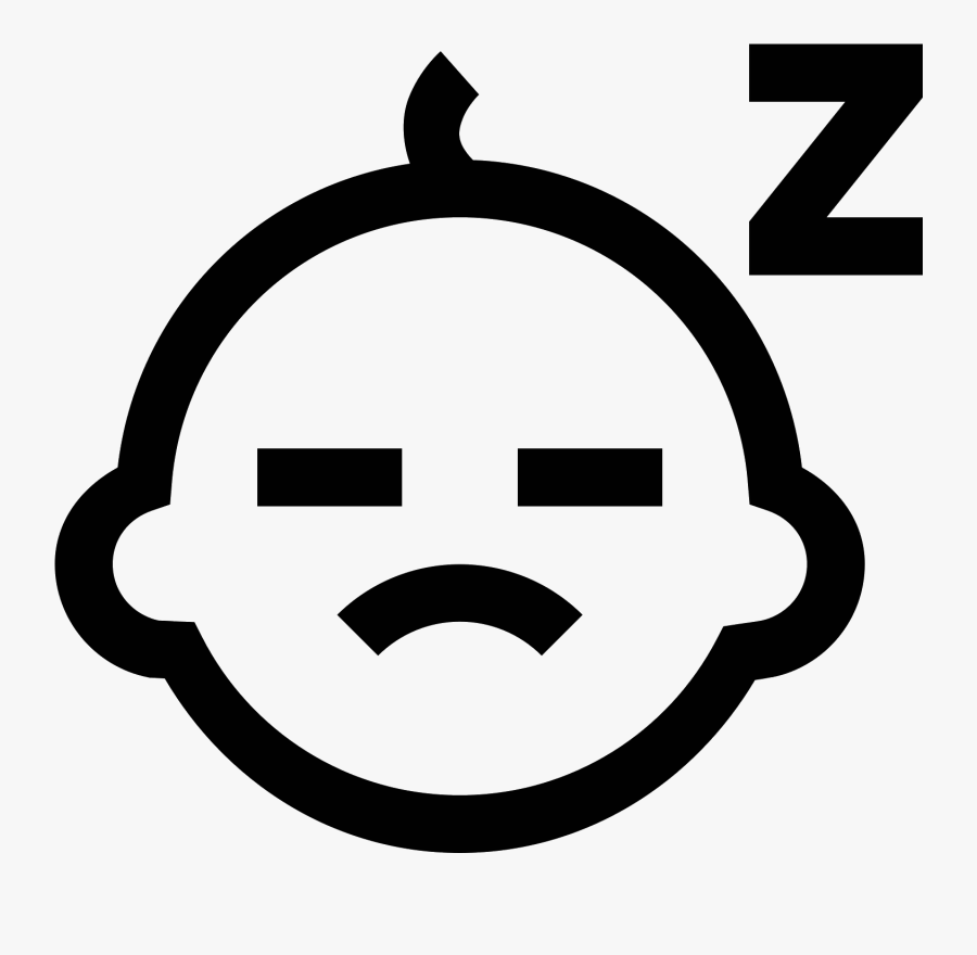 Sleeping Vector Clipart Black - Baby Icon Transparent Background, Transparent Clipart