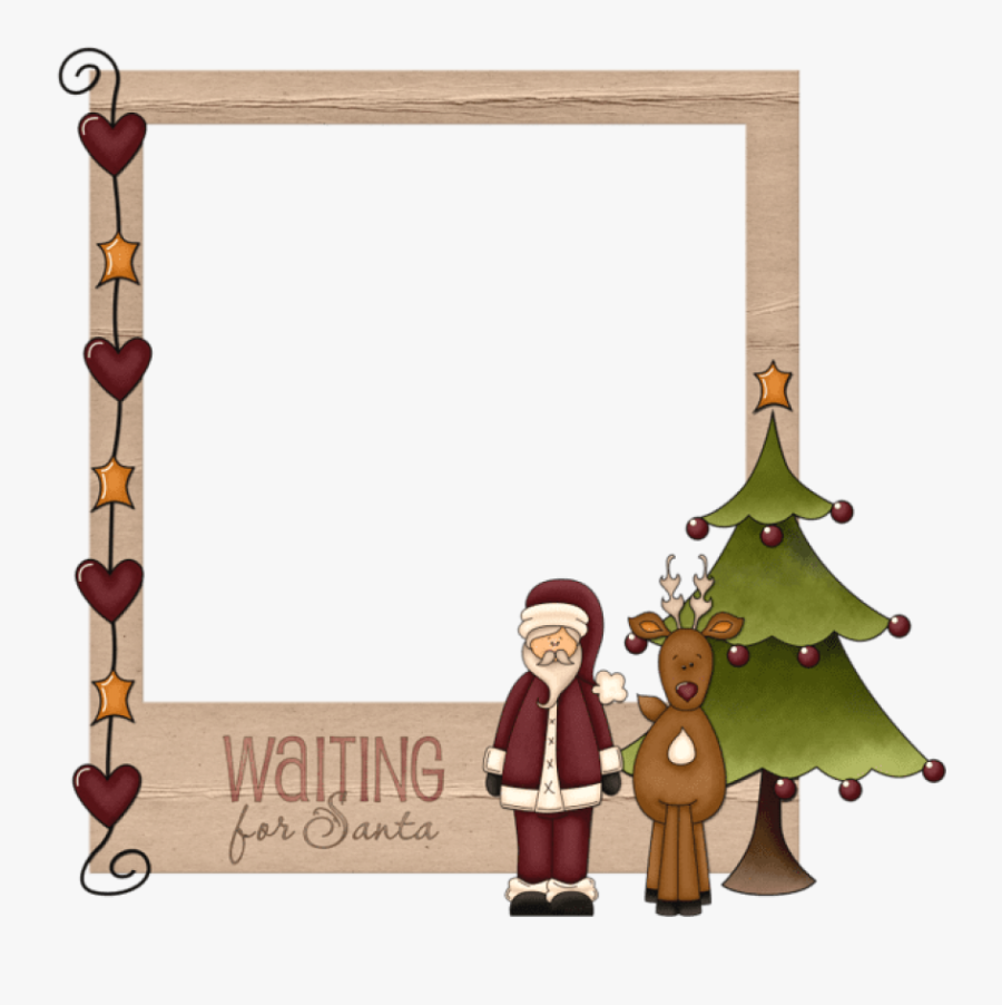 Christmas Waiting For Santaframe Png - Free Clipart Christmas Frames, Transparent Clipart