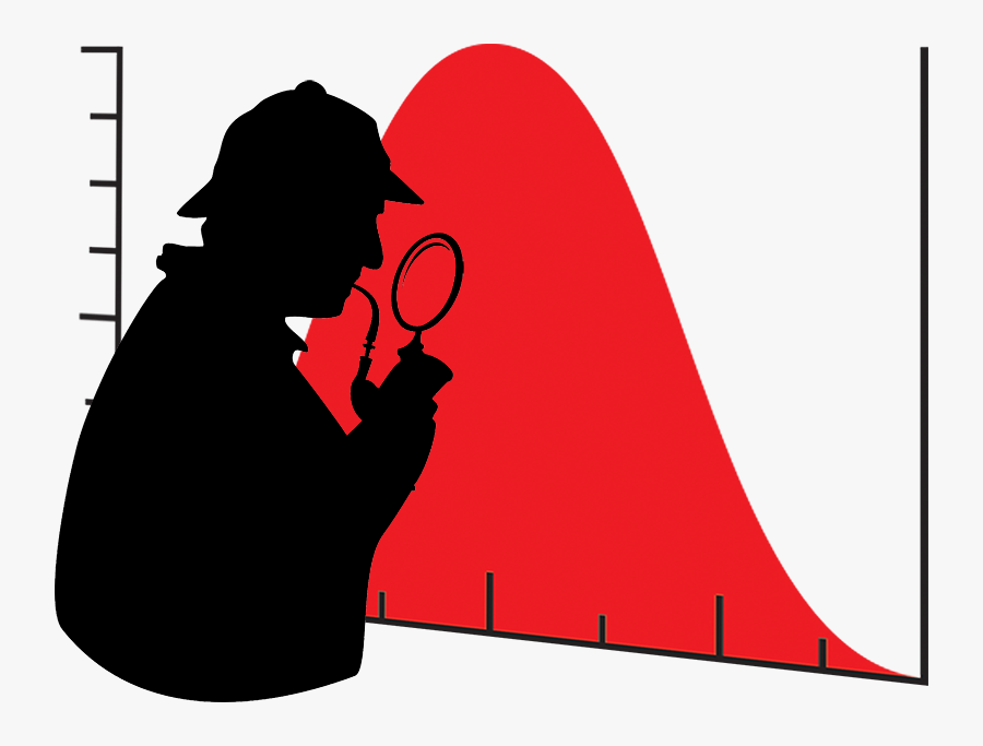 Sherlock Holmes And The Bell Curve - Sherlock Holmes Silhouette, Transparent Clipart