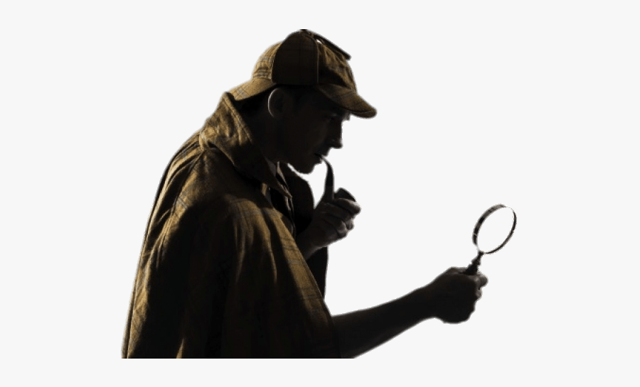 Sherlock Holmes With Looking Glass - Sherlock Holmes, Transparent Clipart