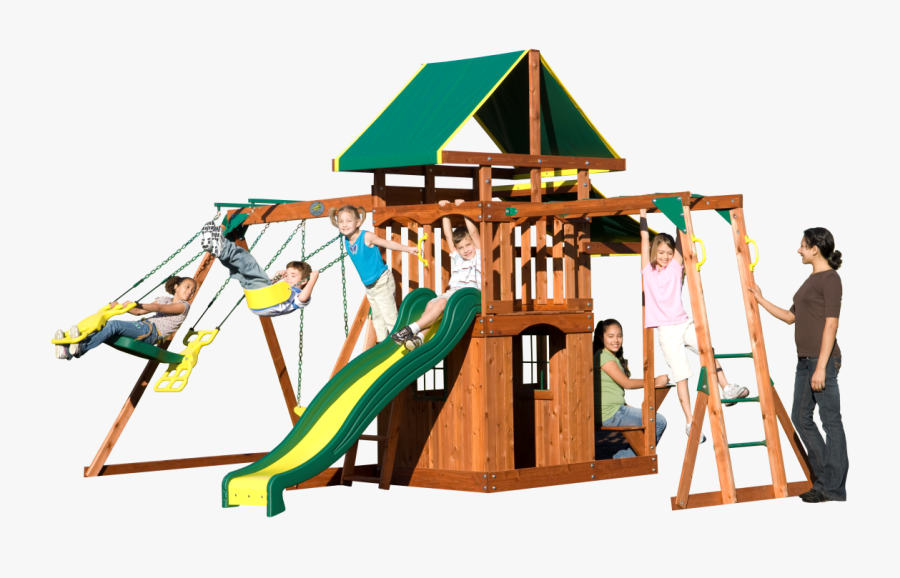 The Meridian Backyard Swing Set Comes Equipped With - Playground Slide, Transparent Clipart