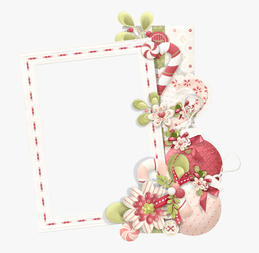 Transparent Christmas Frames Clipart - Christmas Flowers Photo Frame, Transparent Clipart