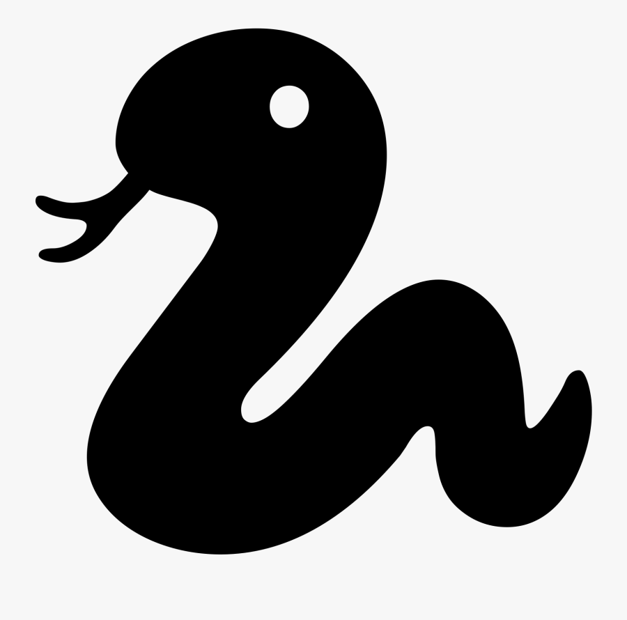 Transparent Snake Emoji Png - Black Snake Emoji, Transparent Clipart