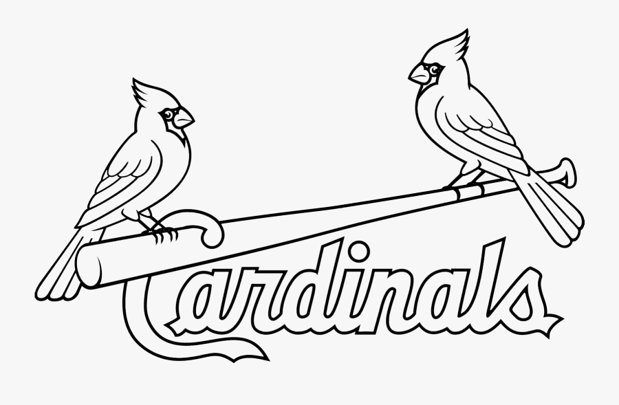 Clip Black And White Stock Cardinal Svg Black And White - Stl Cardinals Logo Black And White, Transparent Clipart
