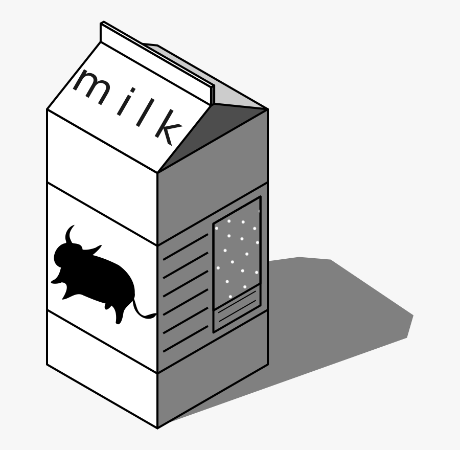 Milk Carton - Low Fat Milk Cartoon, Transparent Clipart