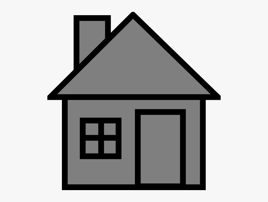Grayhouse Clip Art At Clker - House Clipart Black And White, Transparent Clipart